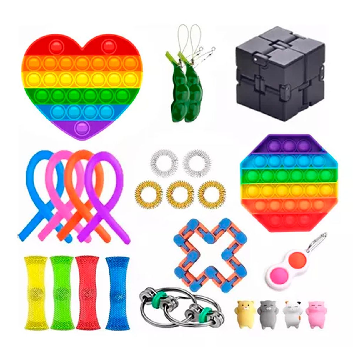 ESHOPANGIE - Set 25 Piezas Fidget Toy Juguete Sensorial Anti Estrés
