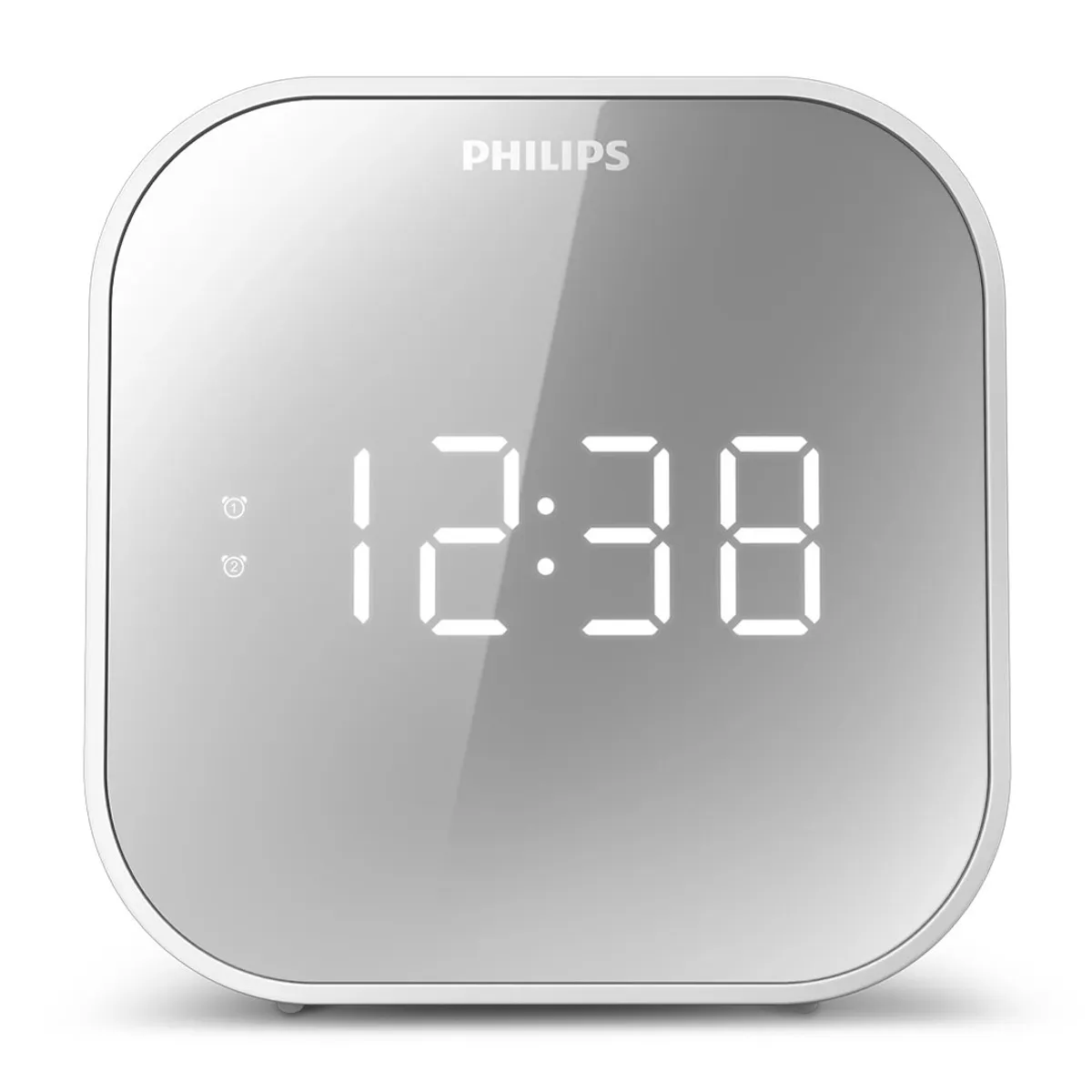 PHILIPS - Philips Radio Reloj Despertador Espejo Blanco