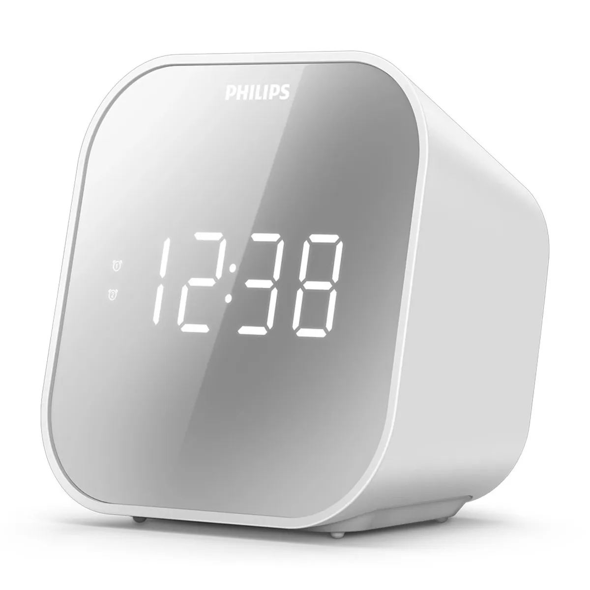PHILIPS - Philips Radio Reloj Despertador Espejo Blanco