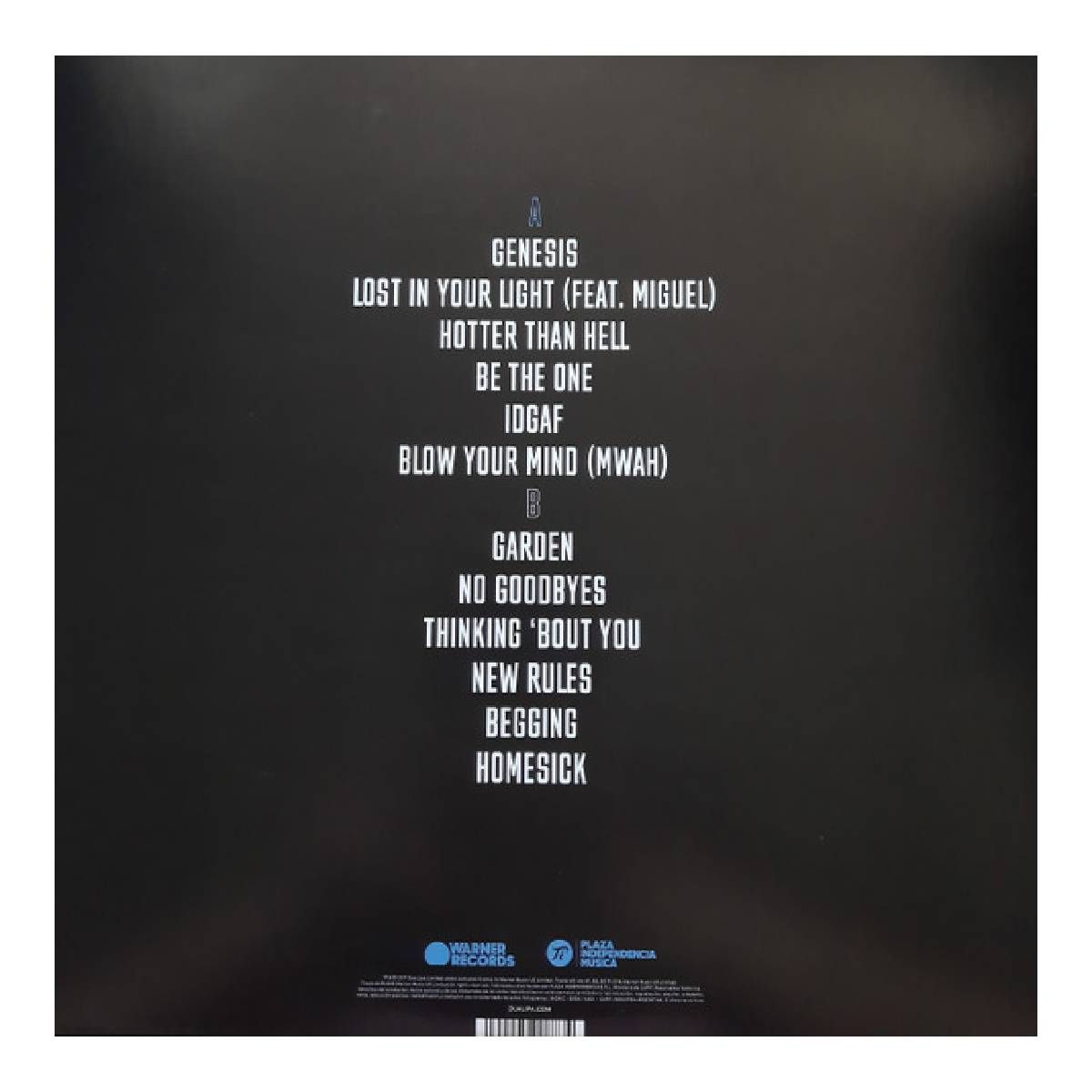 GRUPO LASER DISC - VINILO DUA LIPA DUA LIPA TRANS BLUE VINYL 1LP