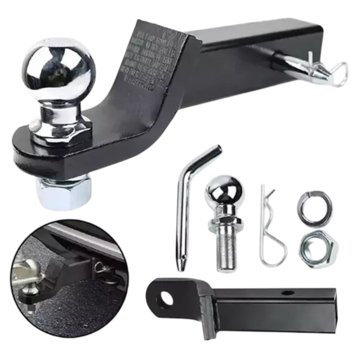 GENERICO - Kit Remolque Bola De Arrastre + Soporte + Pasador