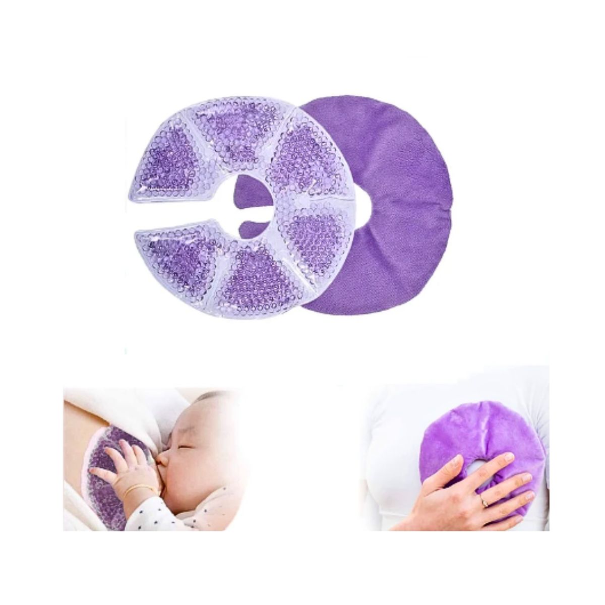 GENERICO - Par Almohadillas De Gel Frio Calor Para Lactancia Materna