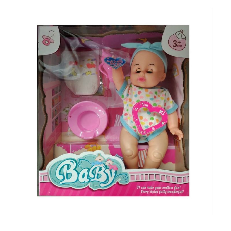 GENERICO - Muñeca Lovery Baby Sweet agua y orina