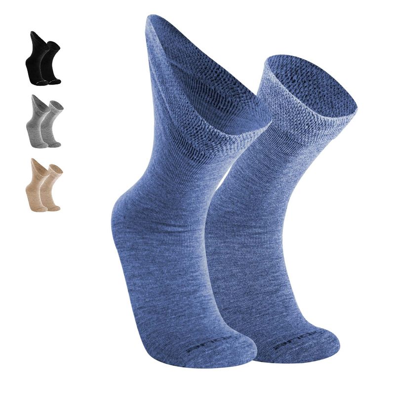 ANDINA OUTDOORS - calcetines para diabéticos térmicos de alpaca merino acolchados unisex