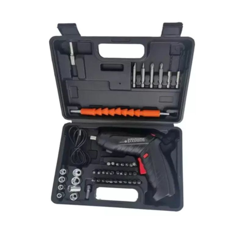 GENERICO - Kit Destornillador Inalámbrico Electrico Recargable Accesorios