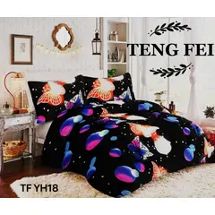 GENERICO - Cubrecama de Invierno Plush con Chiporro 2p Negro con Diseño TFYH18