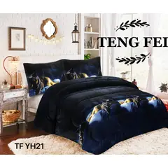 GENERICO - Cubrecama de Invierno Plush con Chiporro 2p Azul con Diseño TFYH21