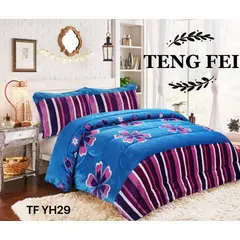 GENERICO - Cubrecama de Invierno Plush con Chiporro 2p Azul con Diseño TFYH29