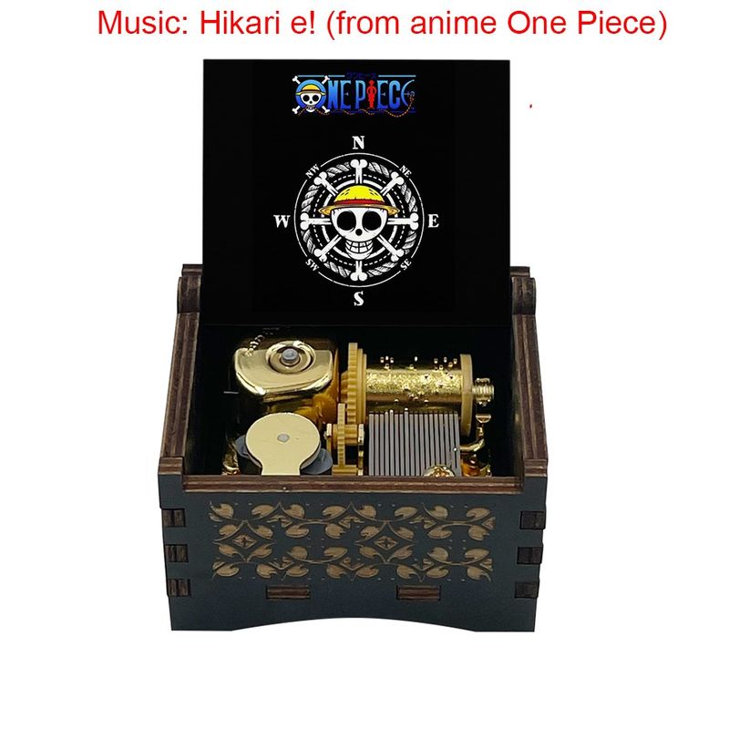 GENERICO - Caja Musical Madera One Piece melodía 光 Hikari E！.