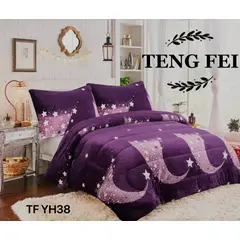 GENERICO - Cubrecama de Invierno Plush con Chiporro 2p Morado con Diseño TFYH38