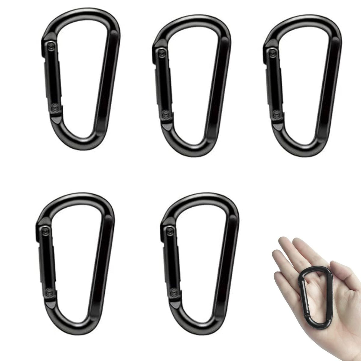 GENERICO - 5Pcs Mosquetón De Aleación De Aluminio En Forma De D