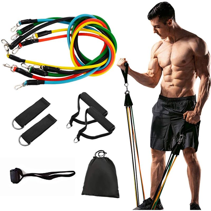 GENERICO - 11 Pcs Juego De Bandas De Resistencia 5 Niveles Gimnasio