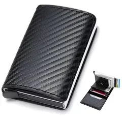 GENERICO - Billetera Para Hombre Protección RFID Tarjetero Automático