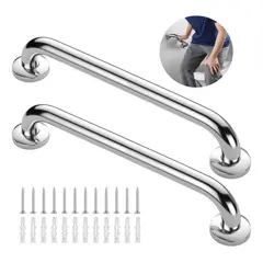 GENERICO - 40cm Pasamano Acero Inoxidable 2 Piezas Para Baño Escalera