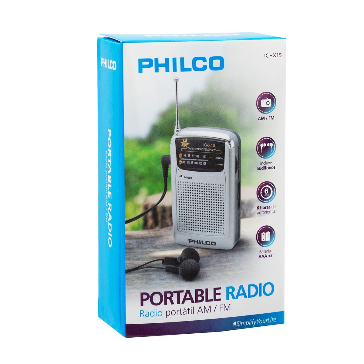 PHILCO - RADIO PORTÁTIL PHILCOIC-X15 FM/AM /3GMARKET