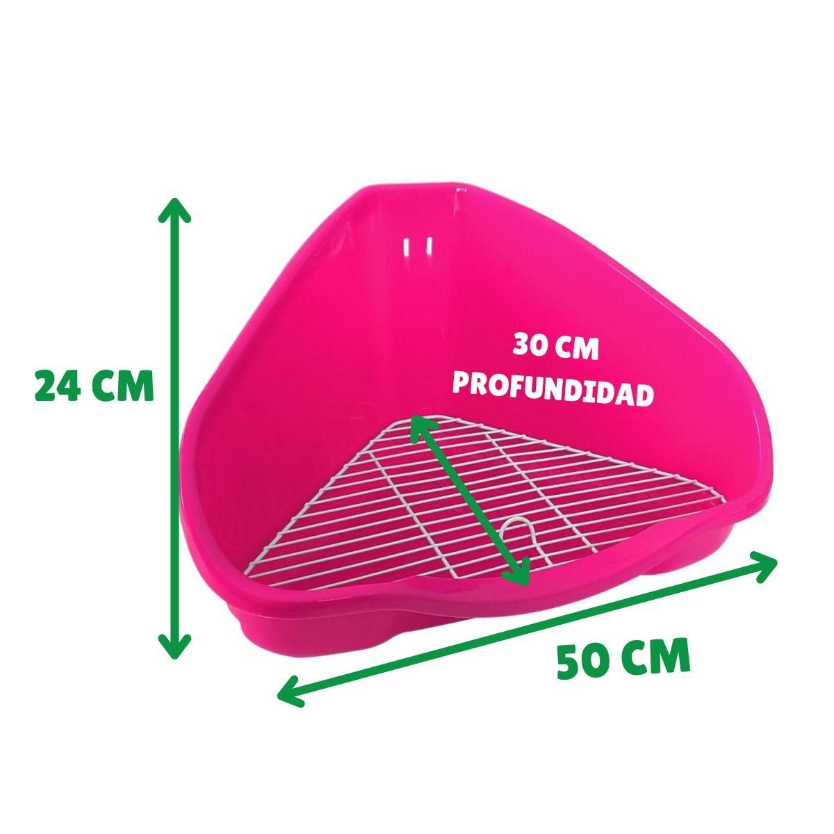 GENERICO - Letrina Baño Esquinero Roedores Grande Fucsia