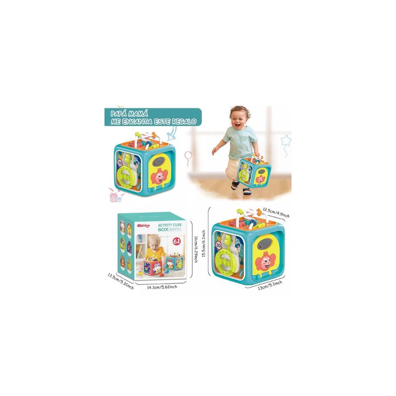 GENERICO - Juguete Educativo 6 En 1 Cubo Didáctico Para Bebé
