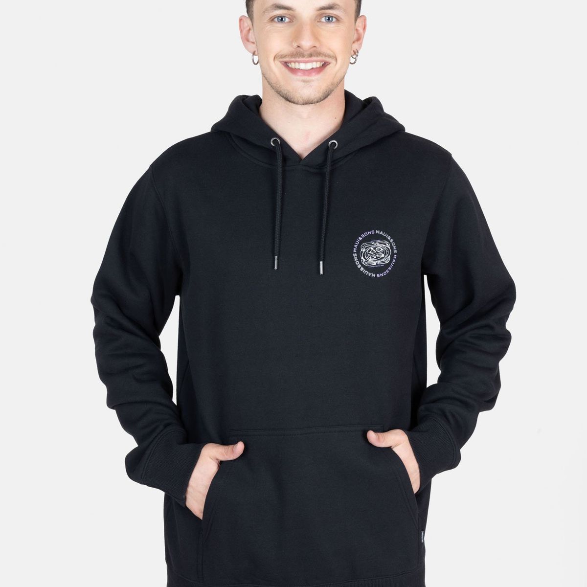 MAUI AND SONS - Poleron Canguro Mave Negro Hombre Maui And Sons