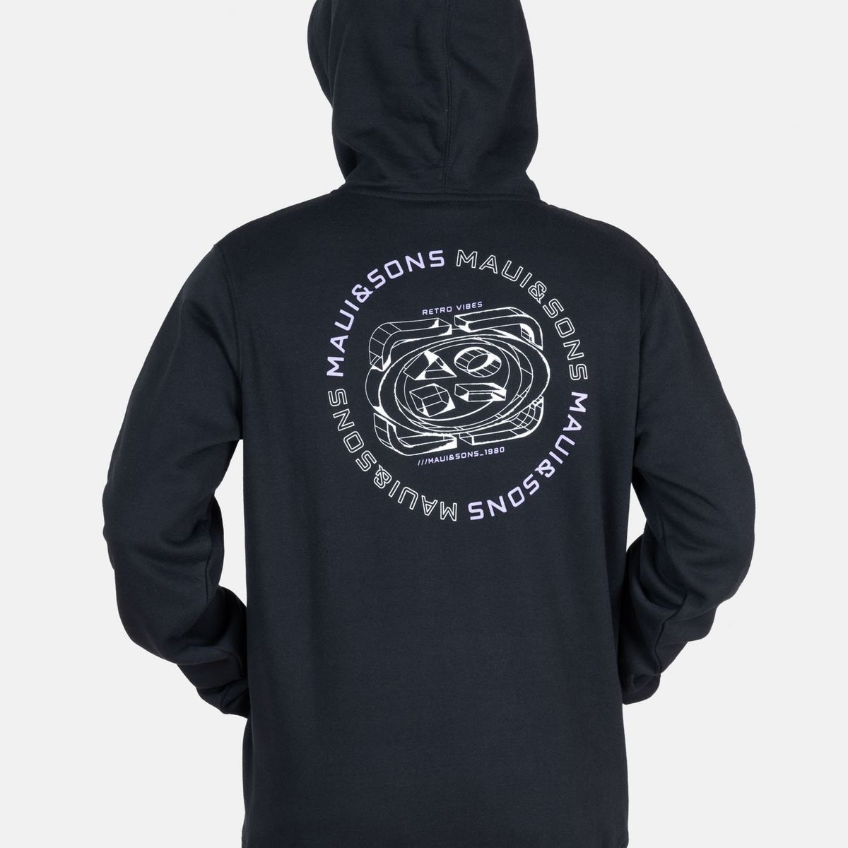 MAUI AND SONS - Poleron Canguro Mave Negro Hombre Maui And Sons