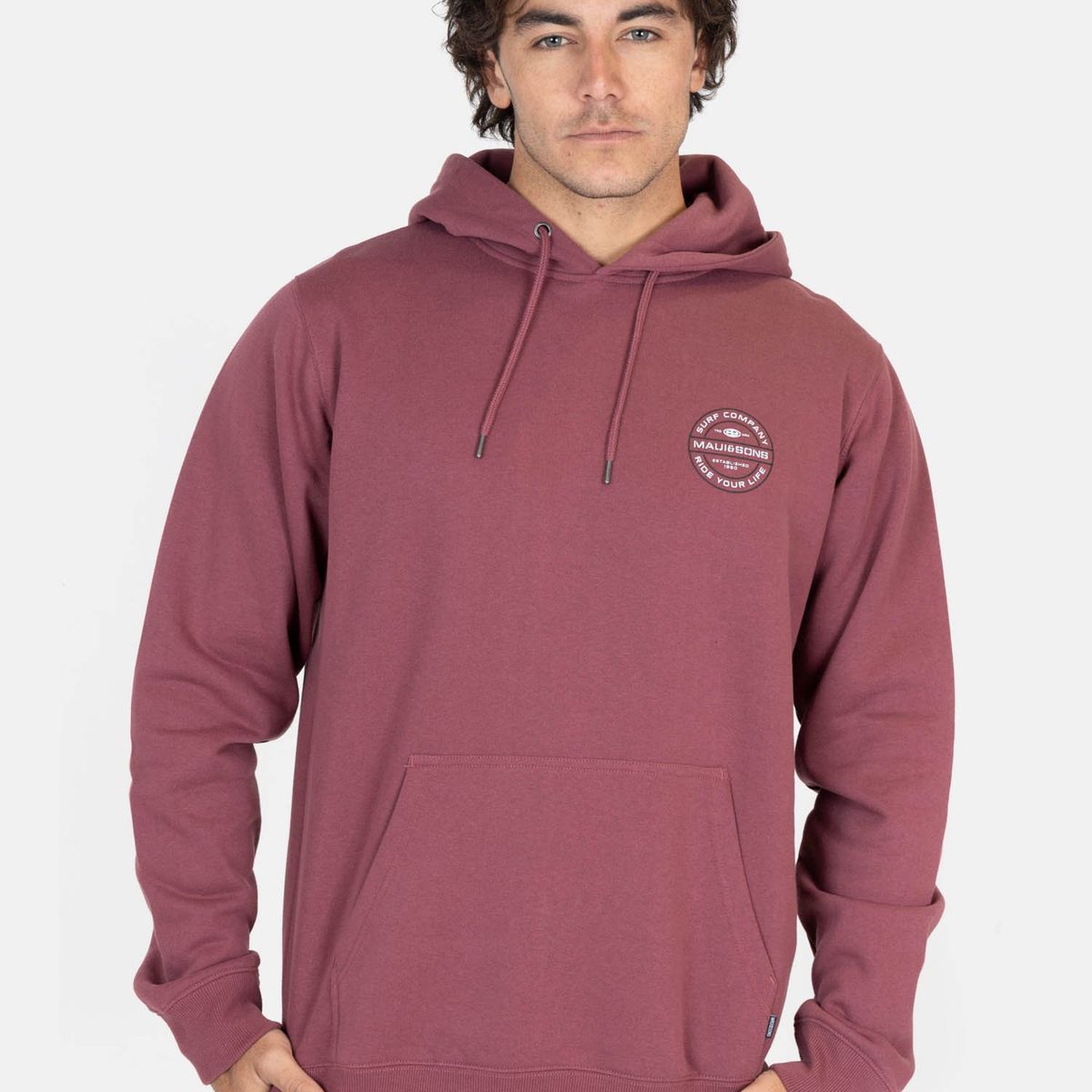 MAUI AND SONS - Poleron Canguro Flip Rojo Hombre Maui And Sons