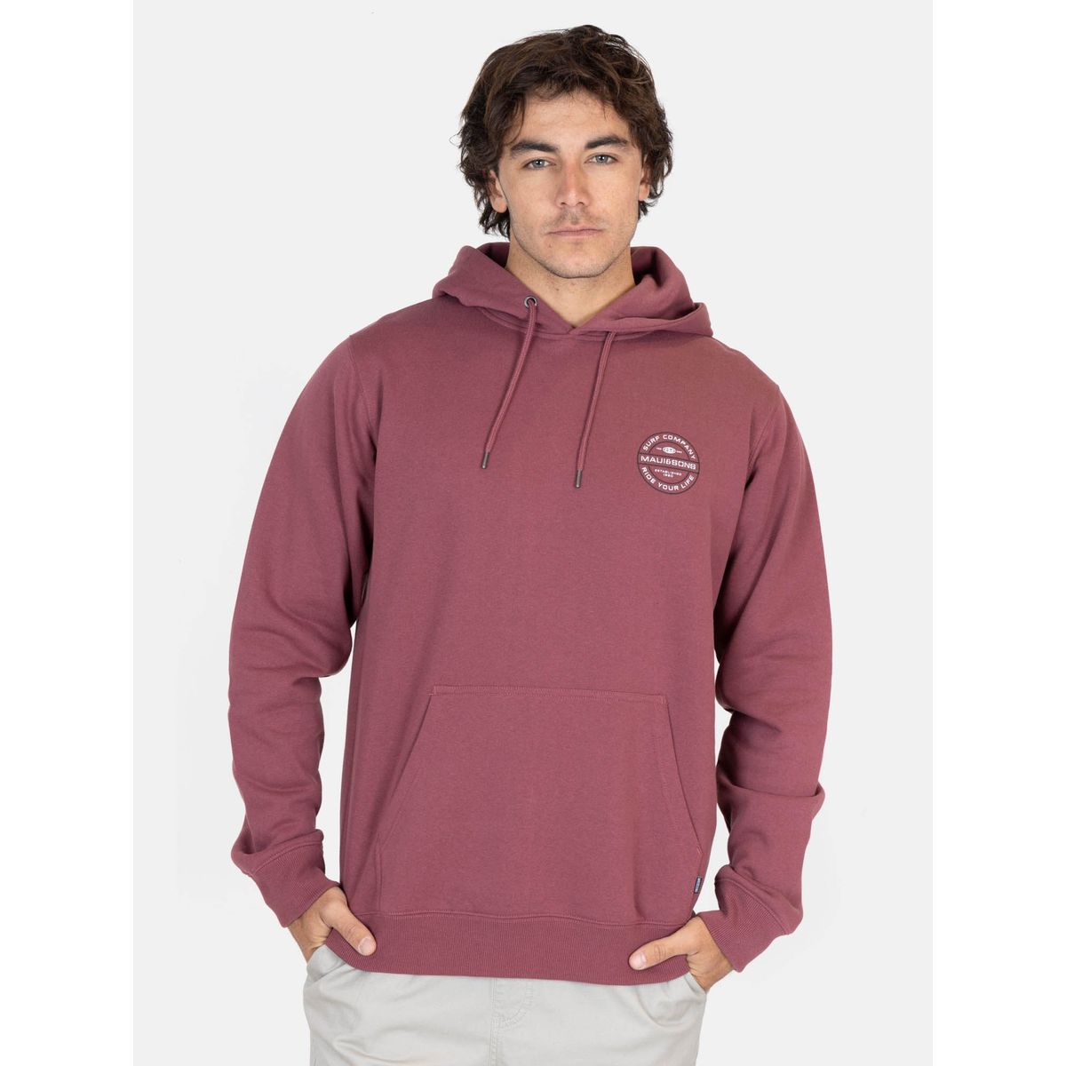 MAUI AND SONS - Poleron Canguro Flip Rojo Hombre Maui And Sons