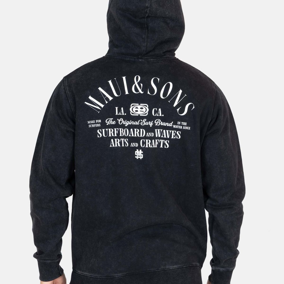 MAUI AND SONS - Poleron Canguro Jungle Negro Hombre Maui And Sons - Negro