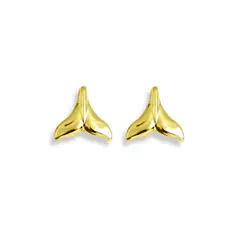 ANDREA - Aros Aleta Delfín Enchapado Oro 18K