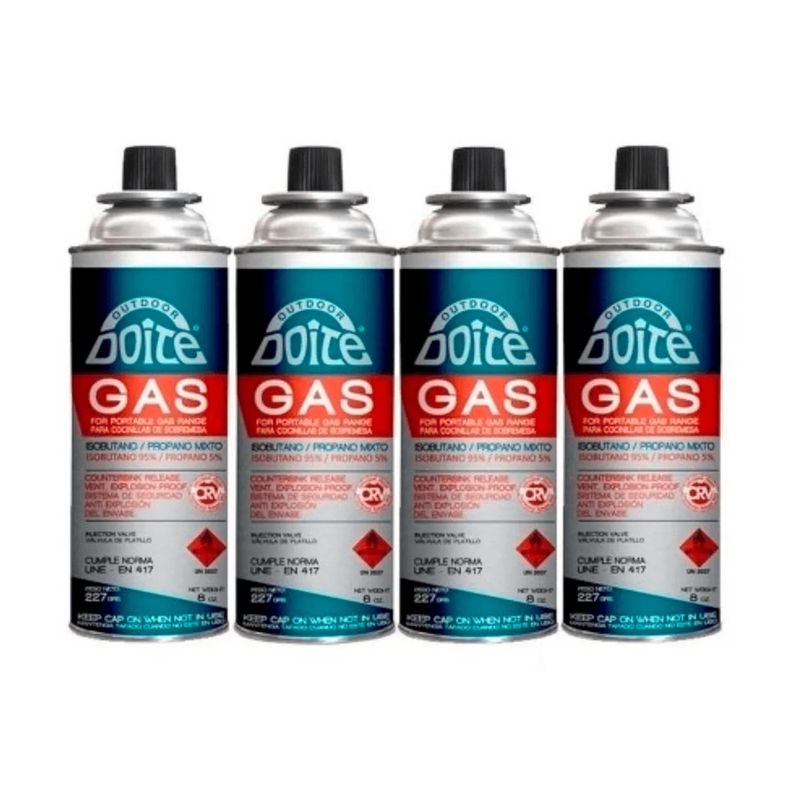 DOITE - Gas butano 4 unidades 227grs Doite