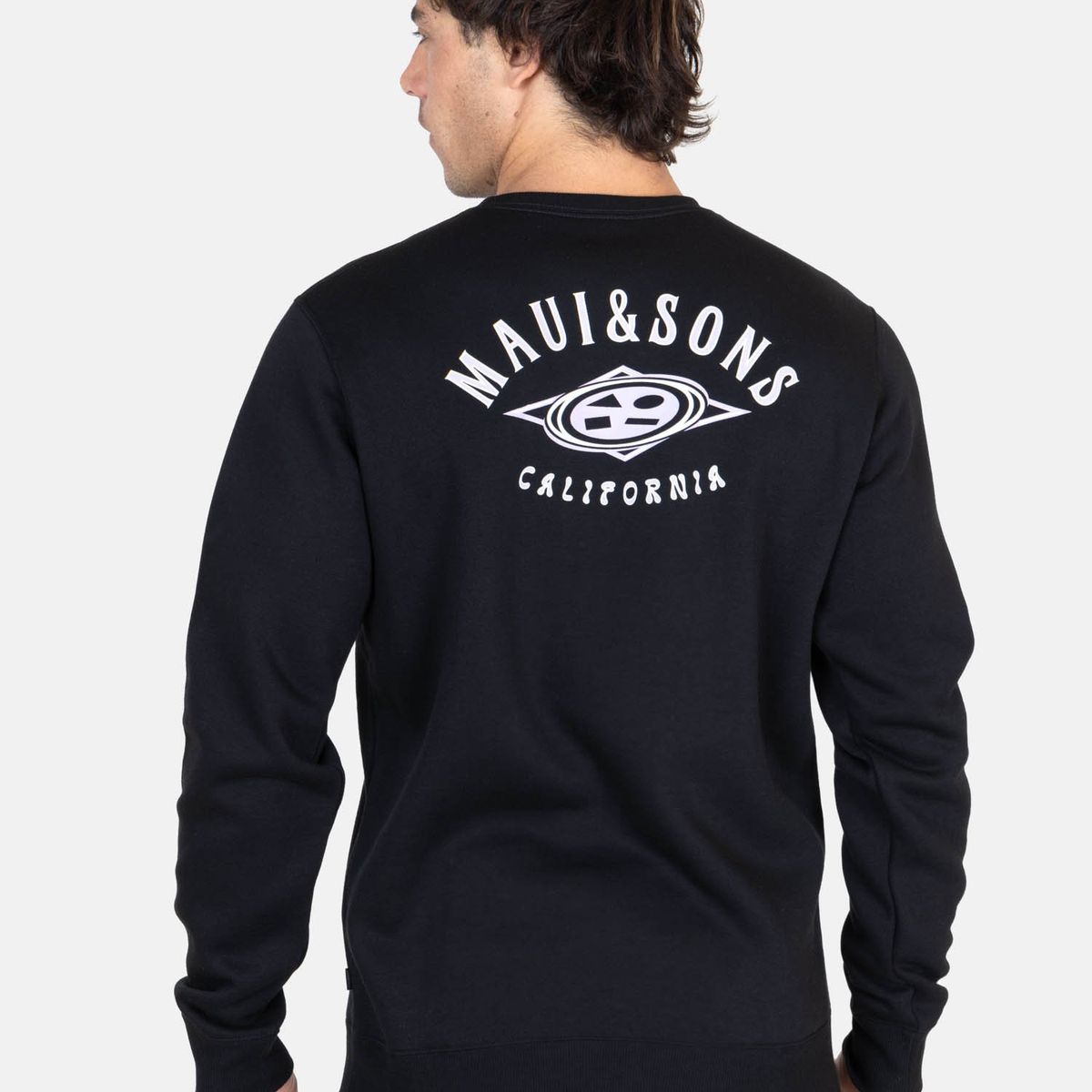 MAUI AND SONS - Poleron CR Chill Negro Hombre Maui And Sons - Negro