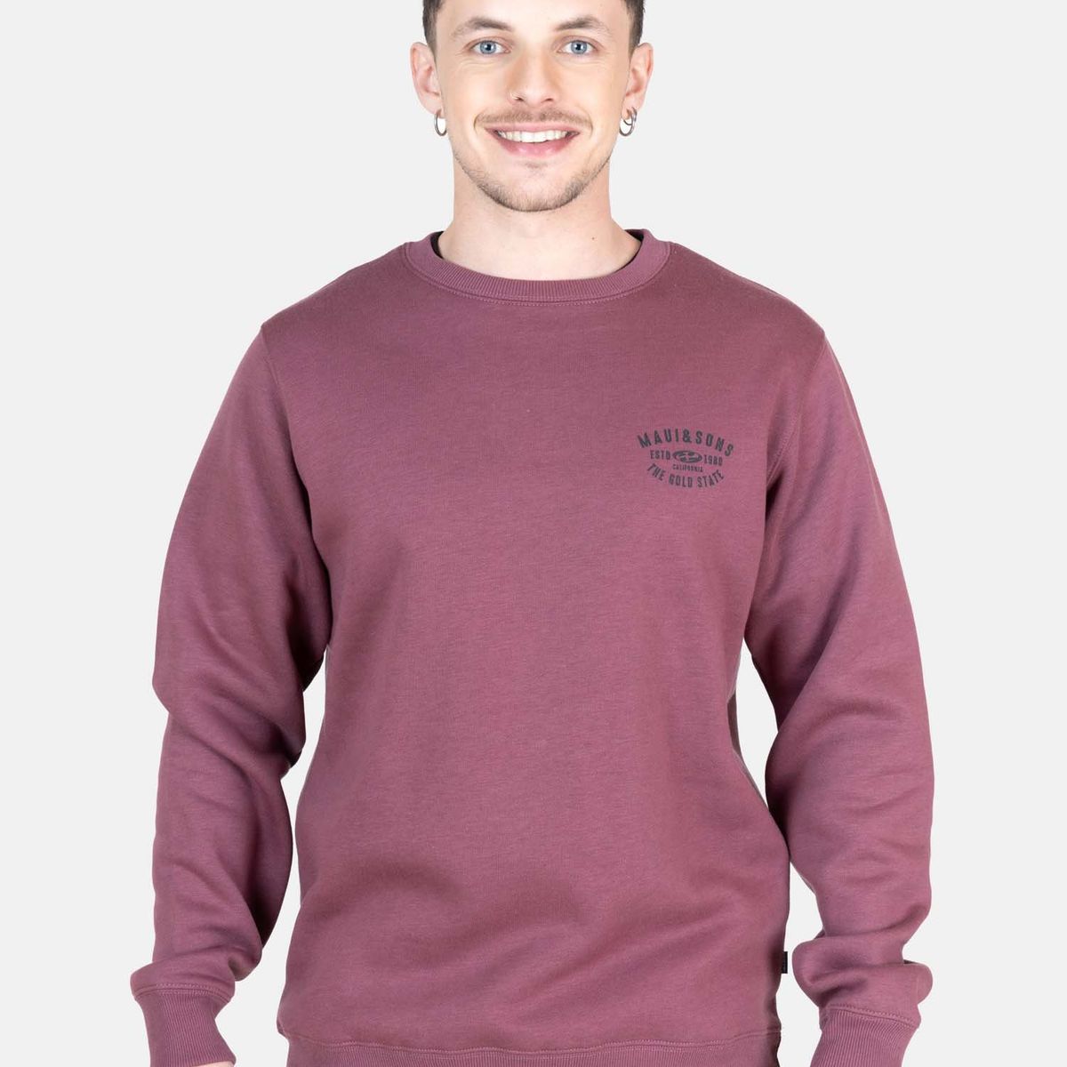 MAUI AND SONS - Poleron CR Hawaiian Rojo Hombre Maui And Sons - Rojo