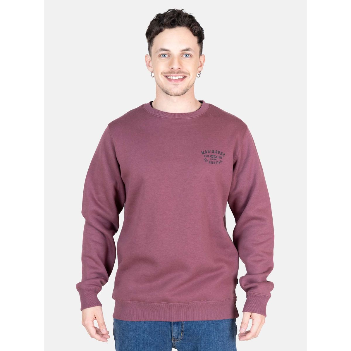 MAUI AND SONS - Poleron CR Hawaiian Rojo Hombre Maui And Sons - Rojo