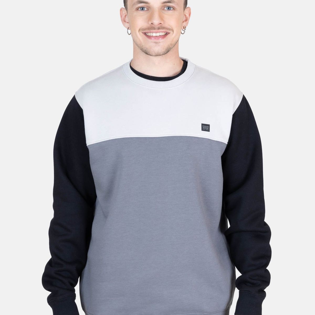 MAUI AND SONS - Poleron CR Neon Gris Hombre Maui And Sons - Gris