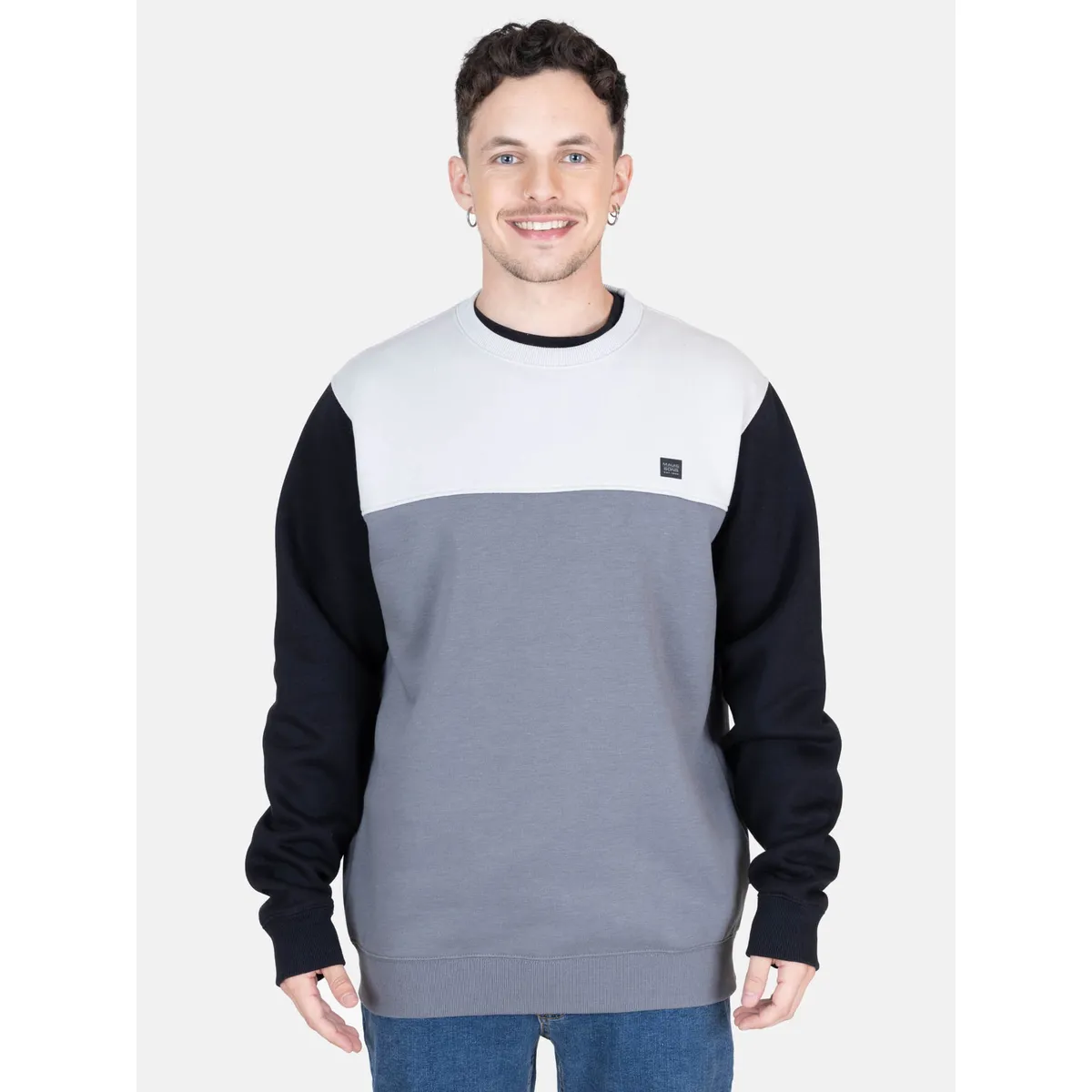 MAUI AND SONS - Poleron CR Neon Gris Hombre Maui And Sons - Gris