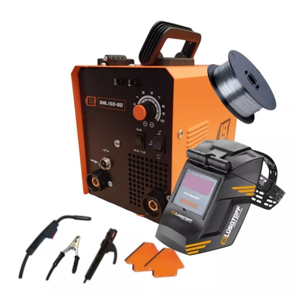 LUSQTOFF - Soldadora Inverter Lusqtoff  Dual Flux Electrodo 2mm Naranja