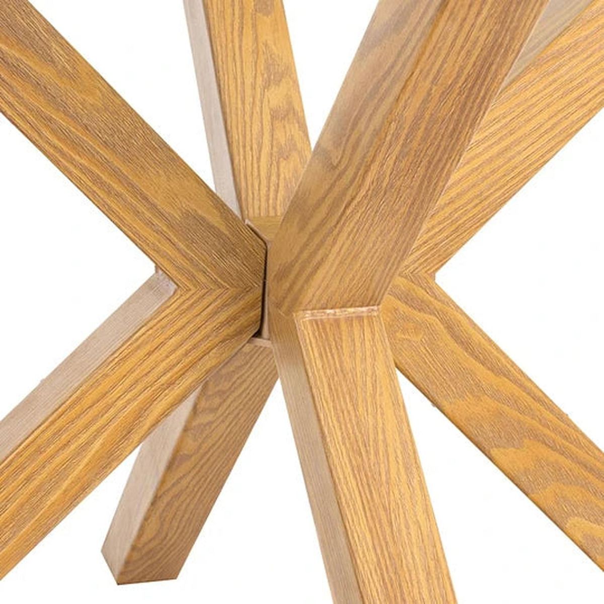 PANDALINO - Mesa Redonda Equiz 100cm - Patas X - Vidrio Templado