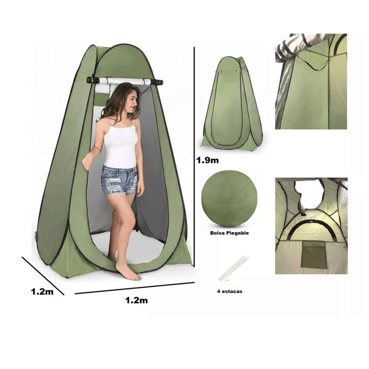 LINE - Carpa Caseta De Baño Vestidor Portátil Camping Privacidad