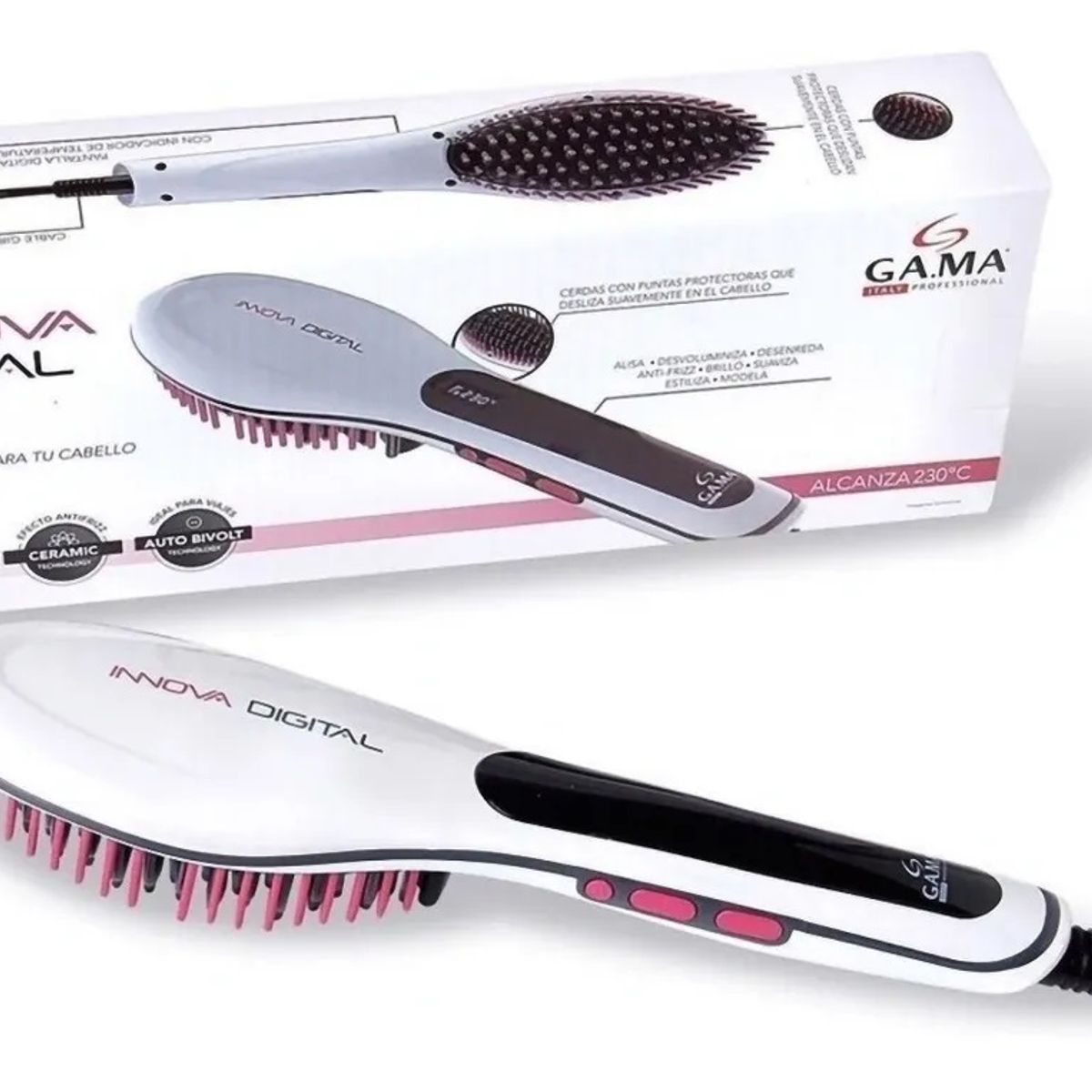 GAMA - Peine Cepillo Gama Innova Digital Nano Silver Ceramica