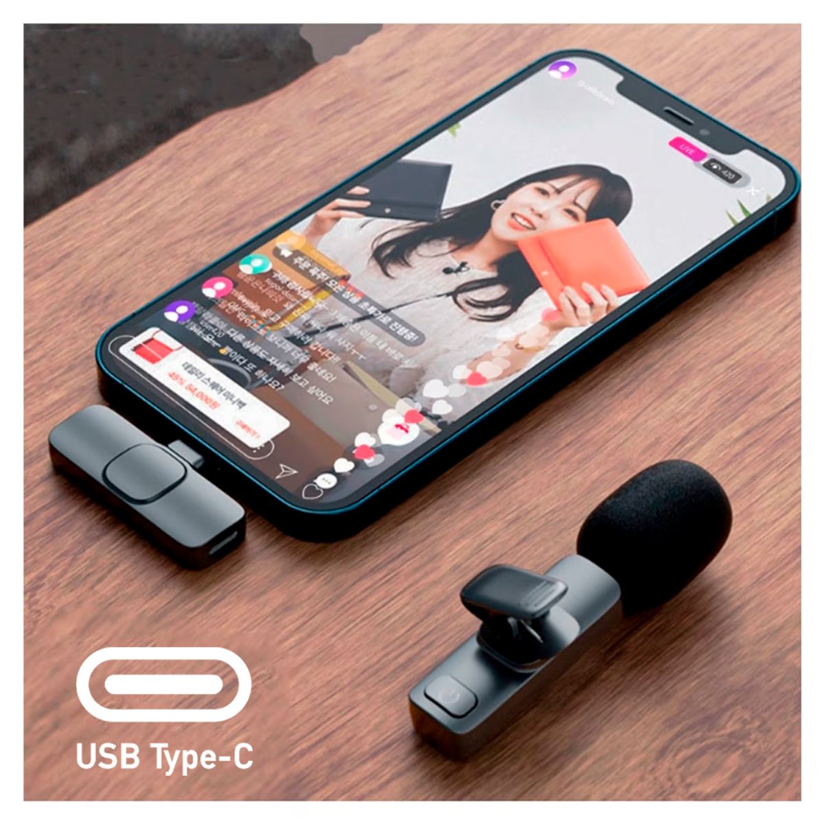 IRM - Mini Micrófono Inalámbrico de sopala Tipo C