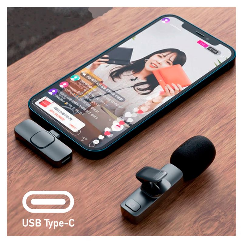 IRM - Mini Micrófono Inalámbrico  para iPhone Android tipo C