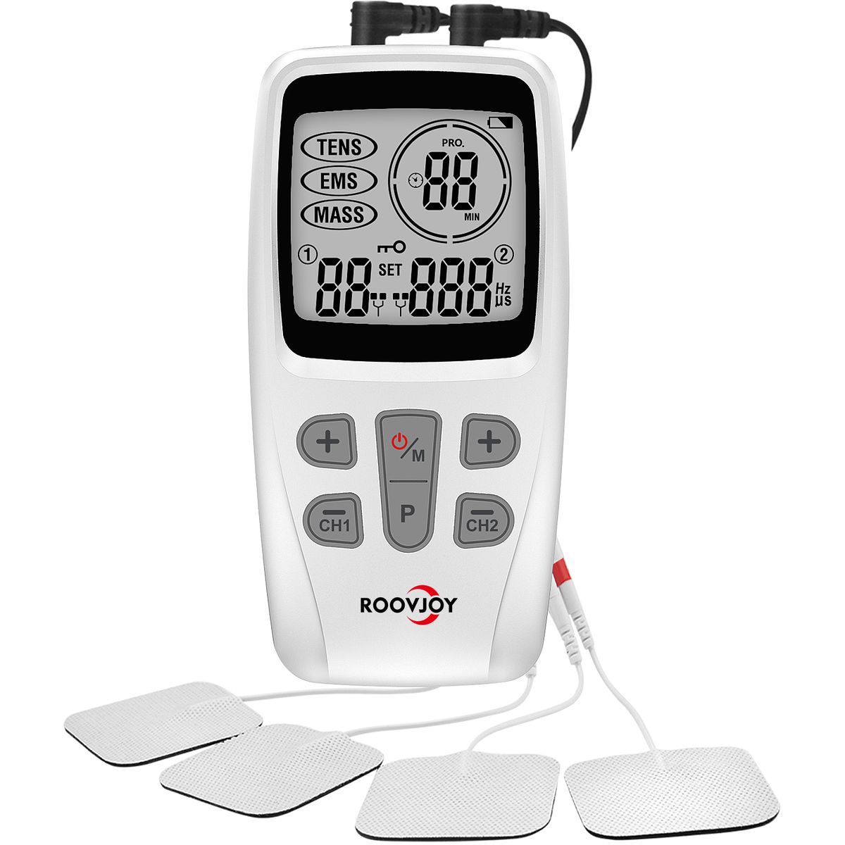 IVMEDICAL - Tens + Ems + Masaje Roovjoy  Modelo R-c4d - 3 En 1