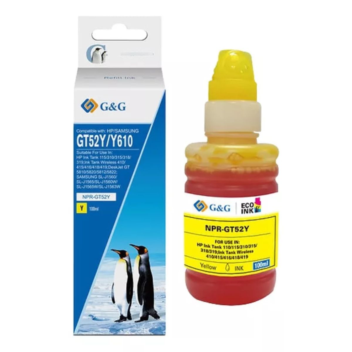 GENERICO - Tinta Alternativa Para HP G&G GT52 100 ml