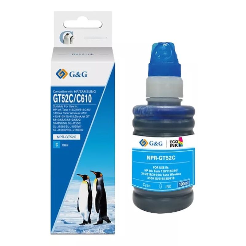 GENERICO - Tinta Alternativa Para HP G&G GT52 100 ml