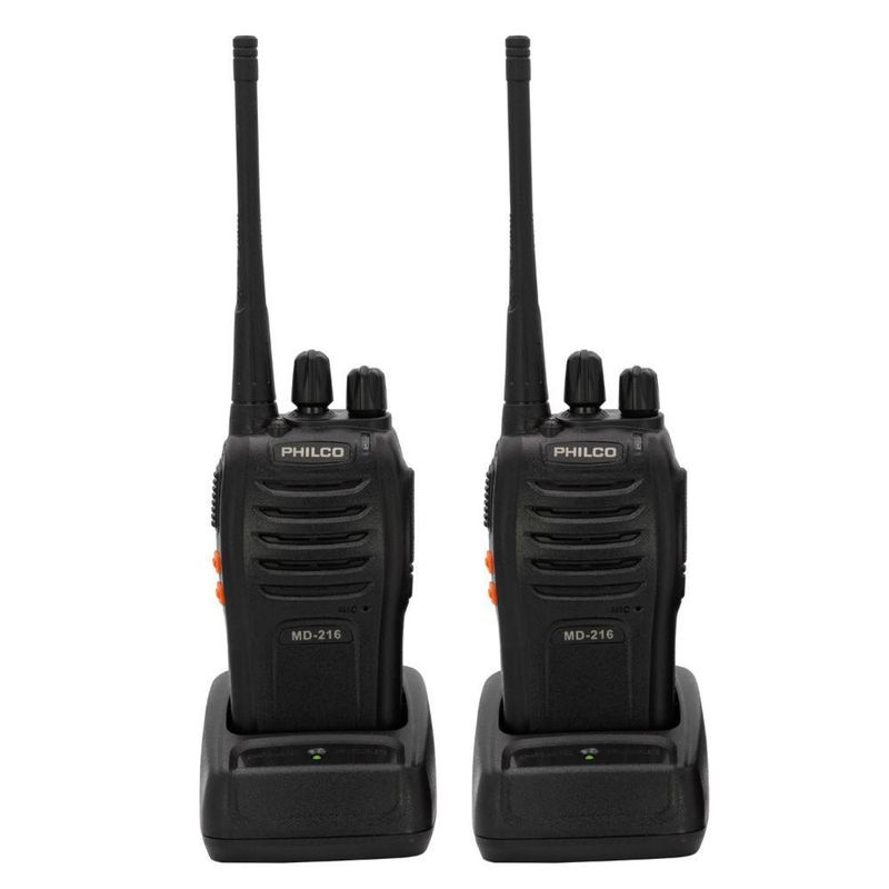 PHILCO - KIT PAR RADIOTRANSMISORES PORTATIL INCLUYE MANOS LIBRES PHILCO