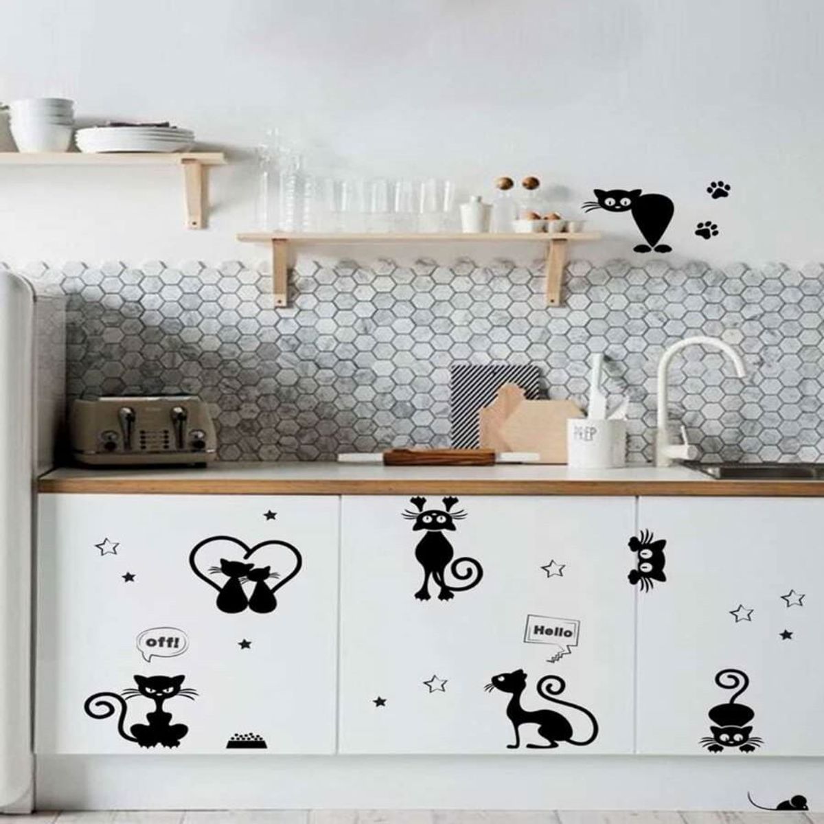 GENERICO - Vinilo Adhesivo Gatos catlover color Negro