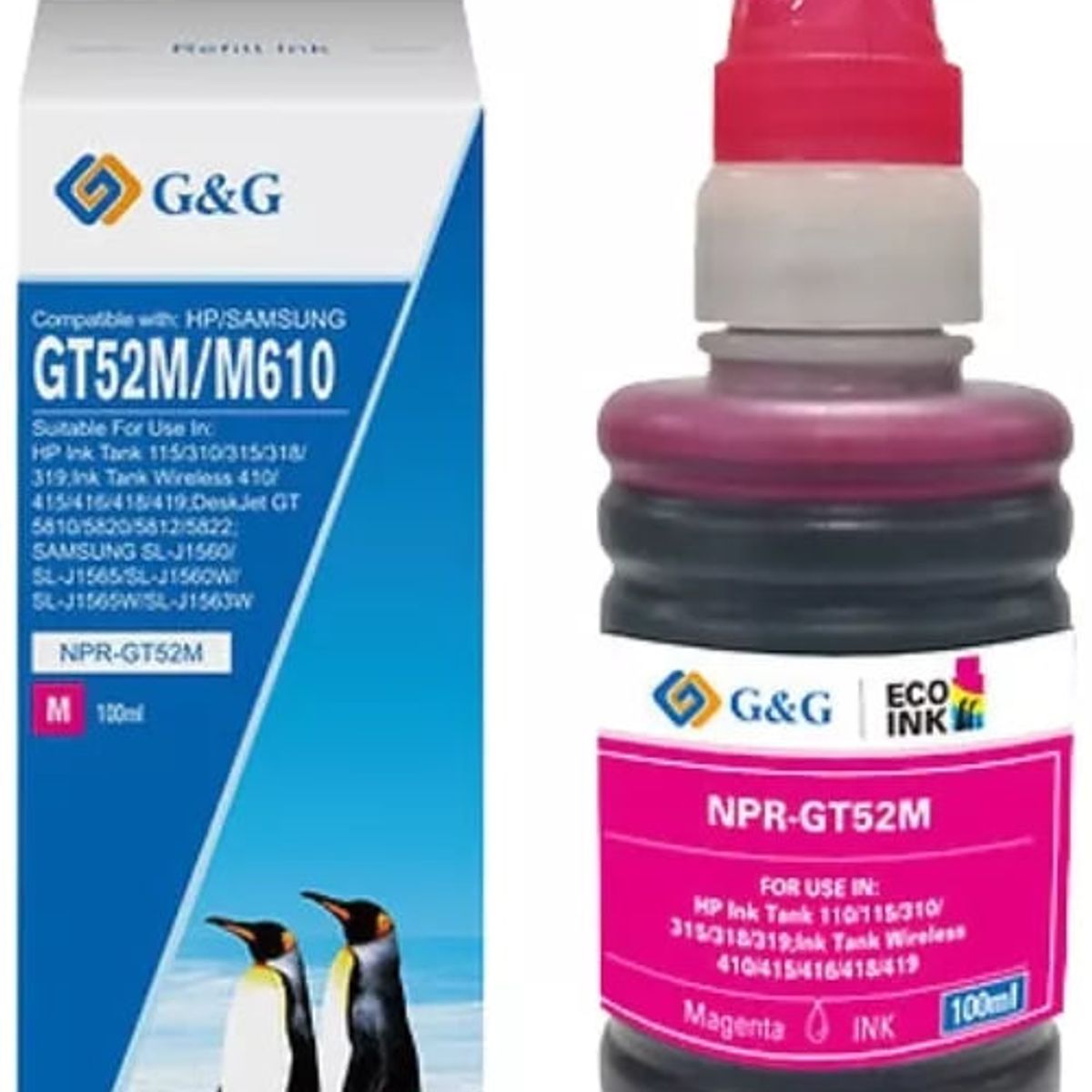 GENERICO - Tinta Alternativa Para HP G&G GT52 100 ml