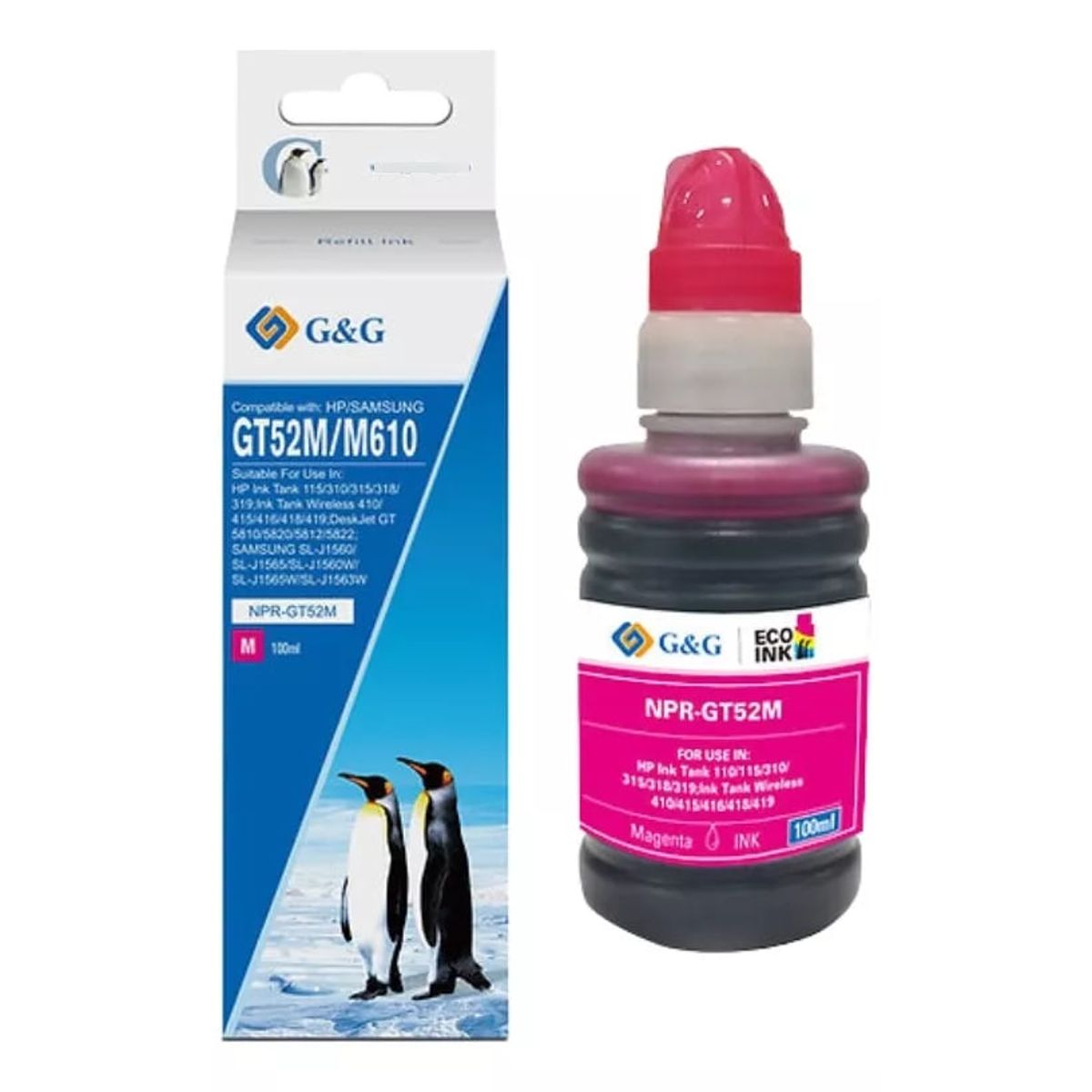 GENERICO - Tinta Alternativa Para HP G&G GT52 100 ml
