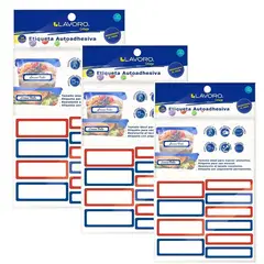 LAVORO - Etiquetas Autoadhesivas Resistentes Al Agua Pack 3