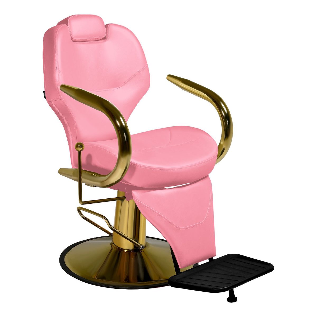 NANOFORT - Sillon Barber Shop Peluqueria Barberia Reclinable Estetica  Rosado