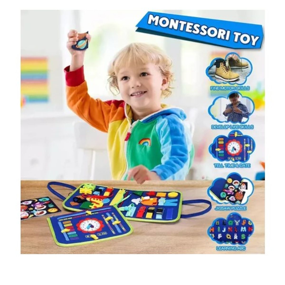 OFERTABKN - Libro Sensoriales Interactivo Montessori Juego Educativo