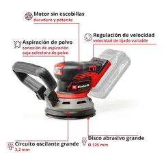 EINHELL - Lijadora Rotorbital Inal Tp-rs 1832 Bl - Sin Bat